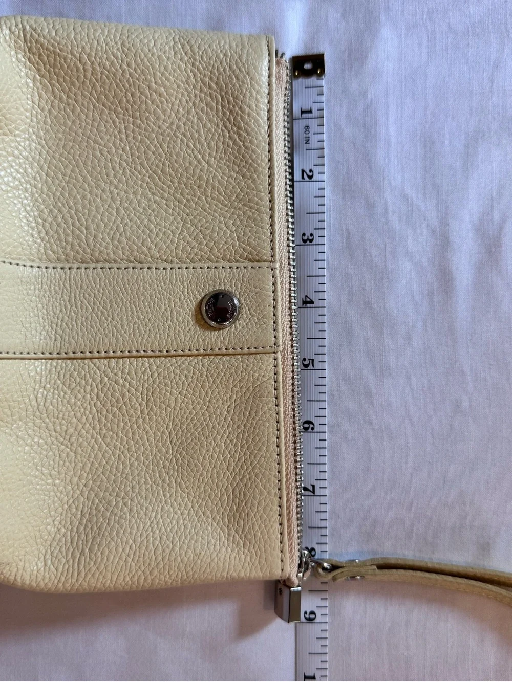 NWT Prüne Leather Makeup Bag / Clutch / Pouch, in Butter Yellow with Dust Bag